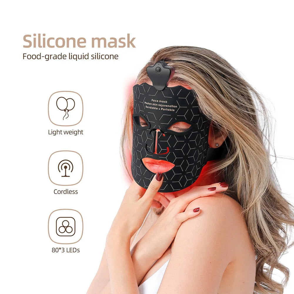 240 LED beads for full-face coverage