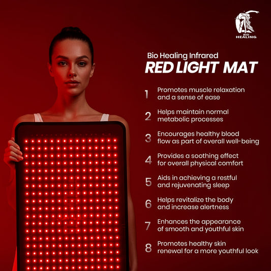 Large infrared wellness mat for home