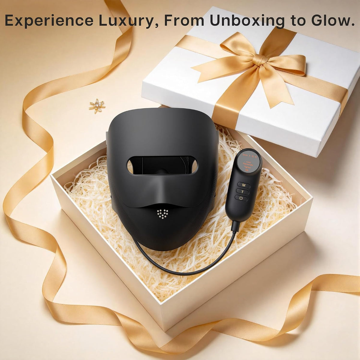 9D Red Light Face Mask – 328 LEDs, 4 Light Modes