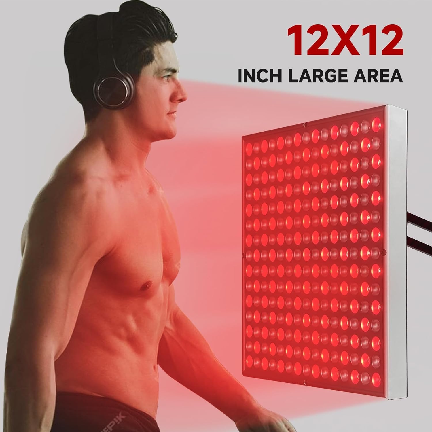 Red Wave Healing Therapy Lamp for Face & Body - Square 🔲