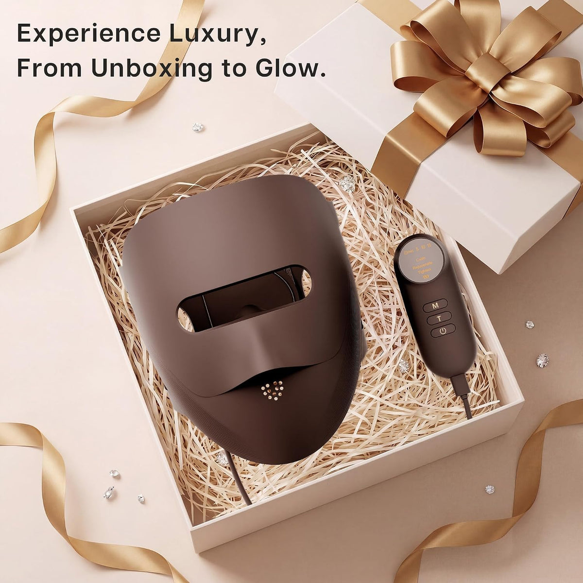 9D Red Light Face Mask – 328 LEDs, 4 Light Modes